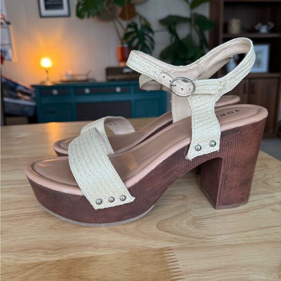 Plus Size Torrid Cream and Brown Platform Shoes with Comfort Design - Size 10.5W - Picture 10 of 10